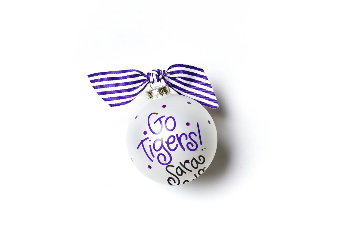 Clemson University State Glass Ornament