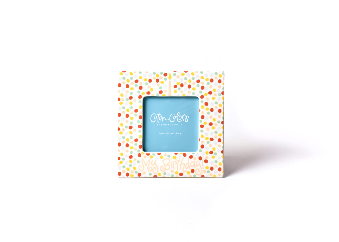 Pink Small Dot Birthday Square Frame