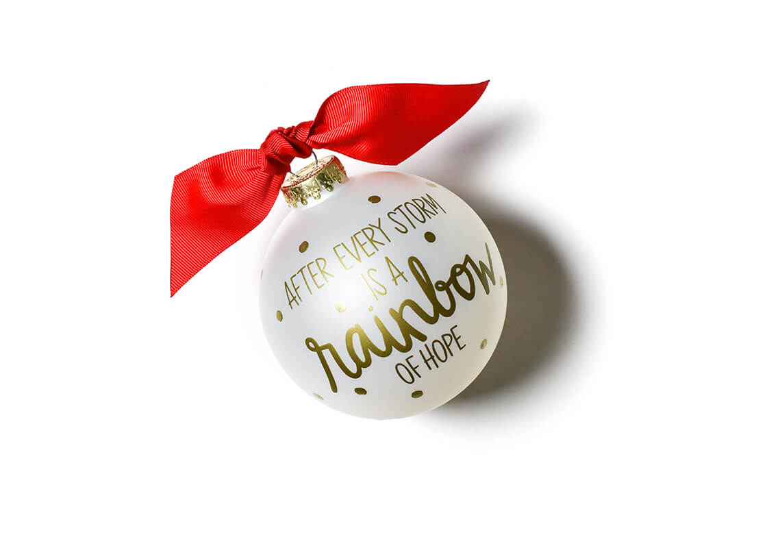 Rainbow of Hope Glass Ornament