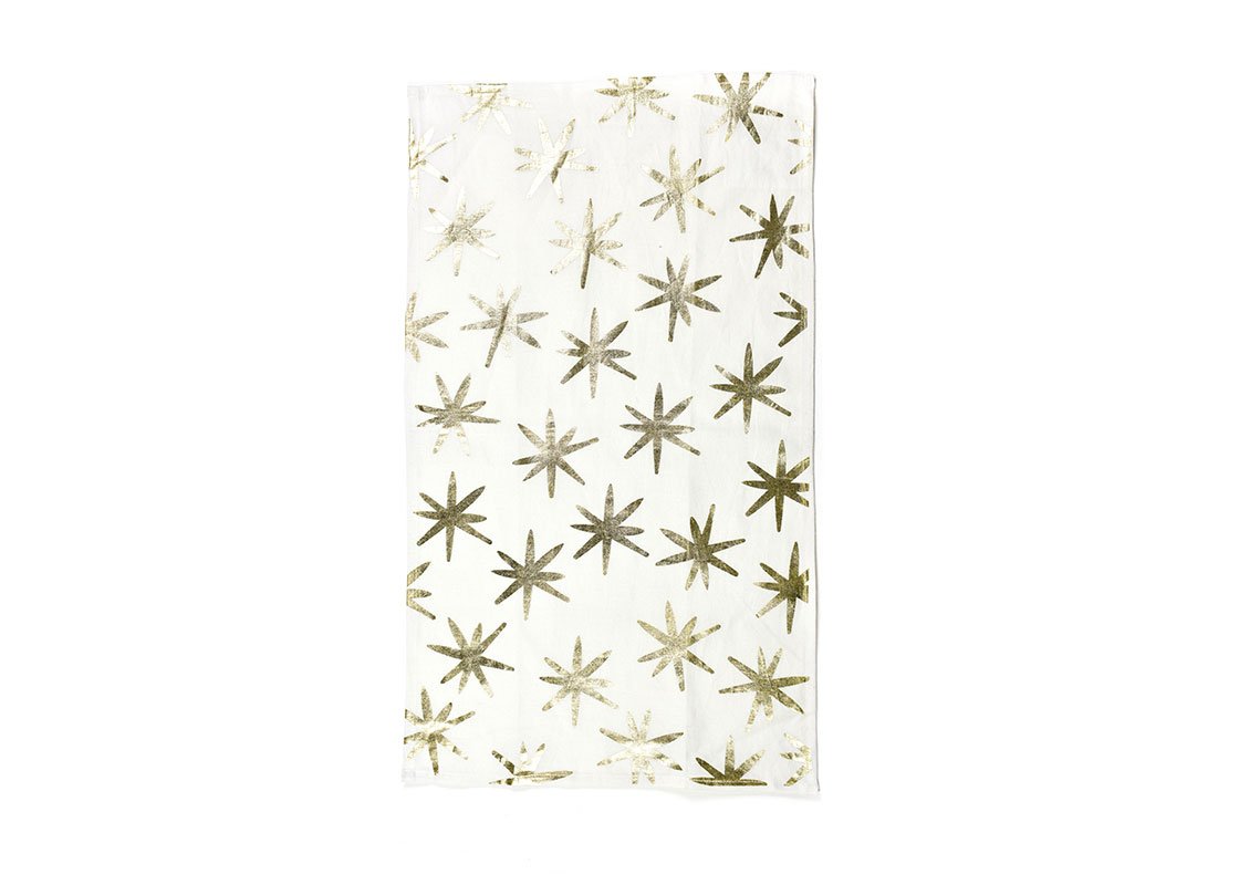 Gold Stars Large Hand Towel