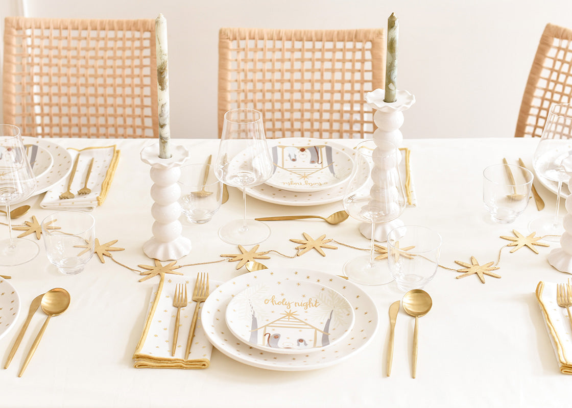 O Holy Night Salad Plate Brown Skin