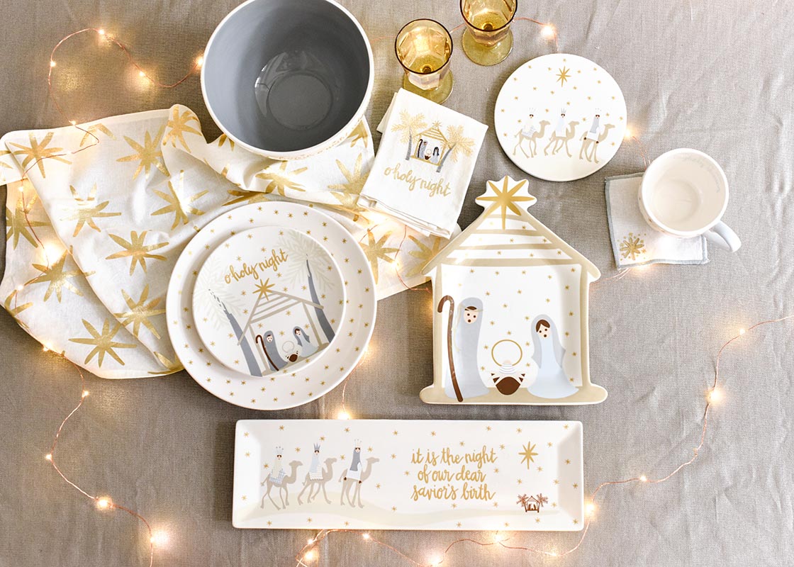 Nativity Round Trivet, Fair Skin