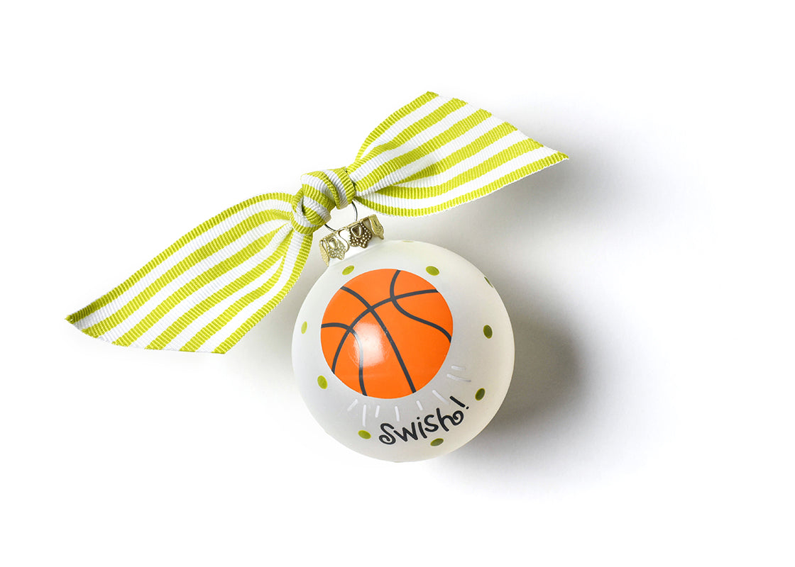 Basketball Glass Ornament