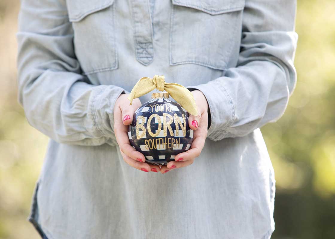 Born Southern Glass Ornament