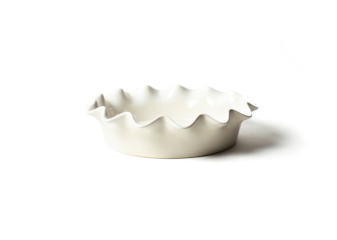 Signature White Ruffle Pie Dish