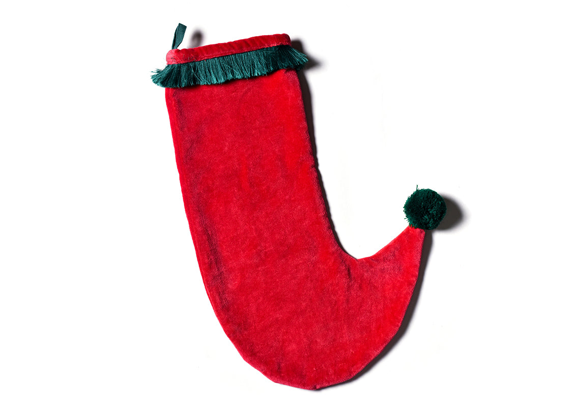 Red Velvet Stocking With Trim