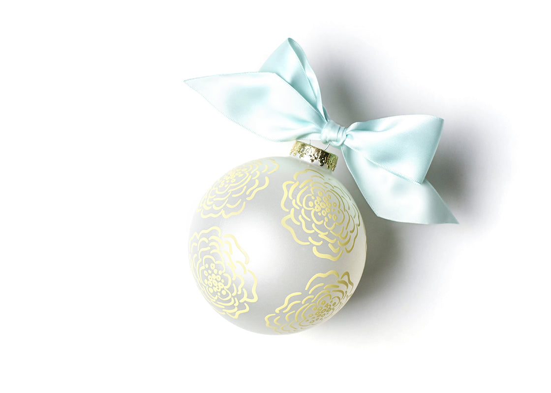 Floral Bridesmaid Glass Ornament