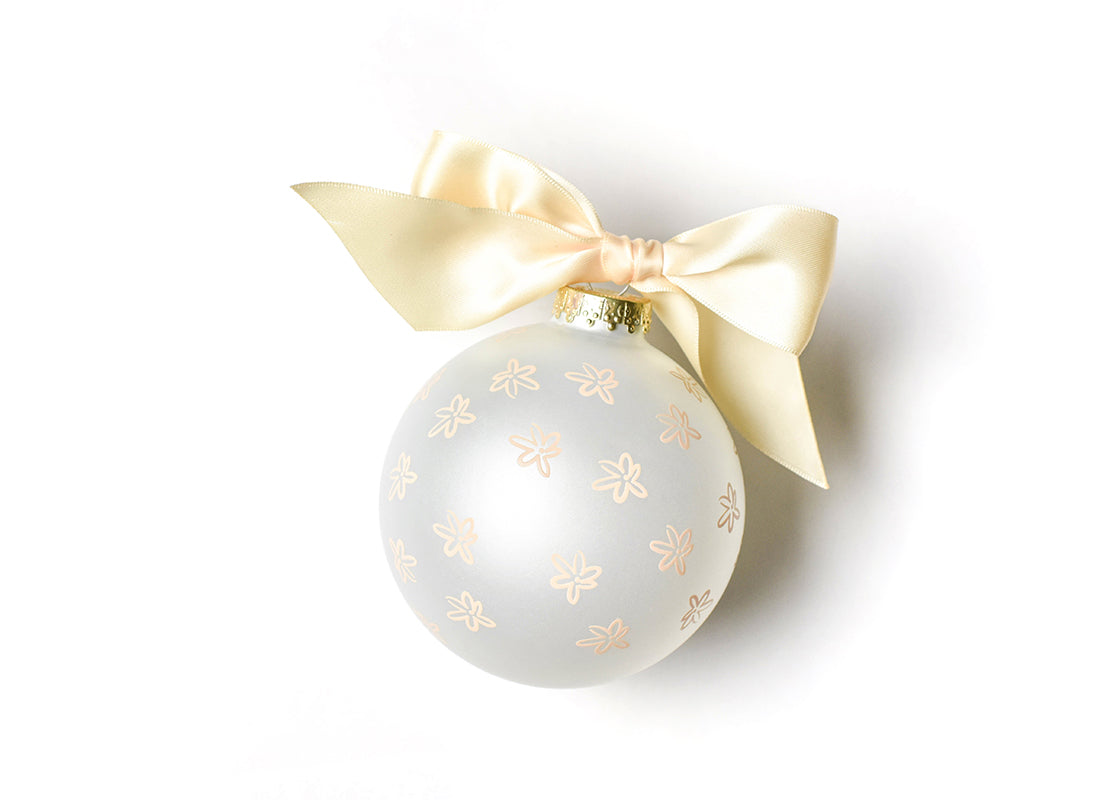 Floral Flower Girl Glass Ornament