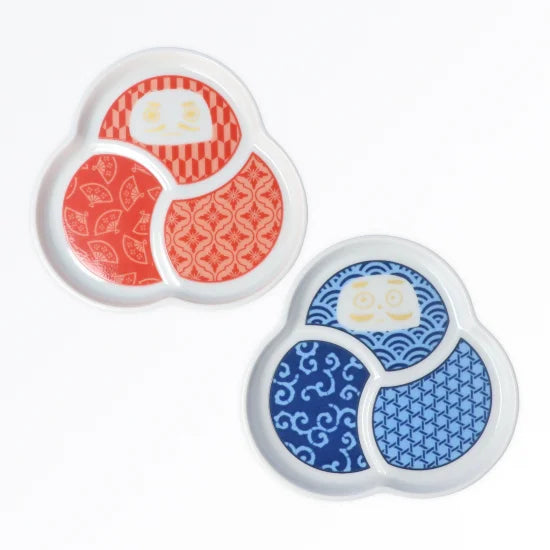 Daruma cloverleaf serving dish