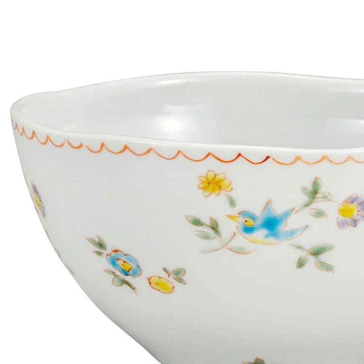 Scalloped Nature-Printed Bowl