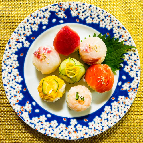 Round Floral Serving Plate