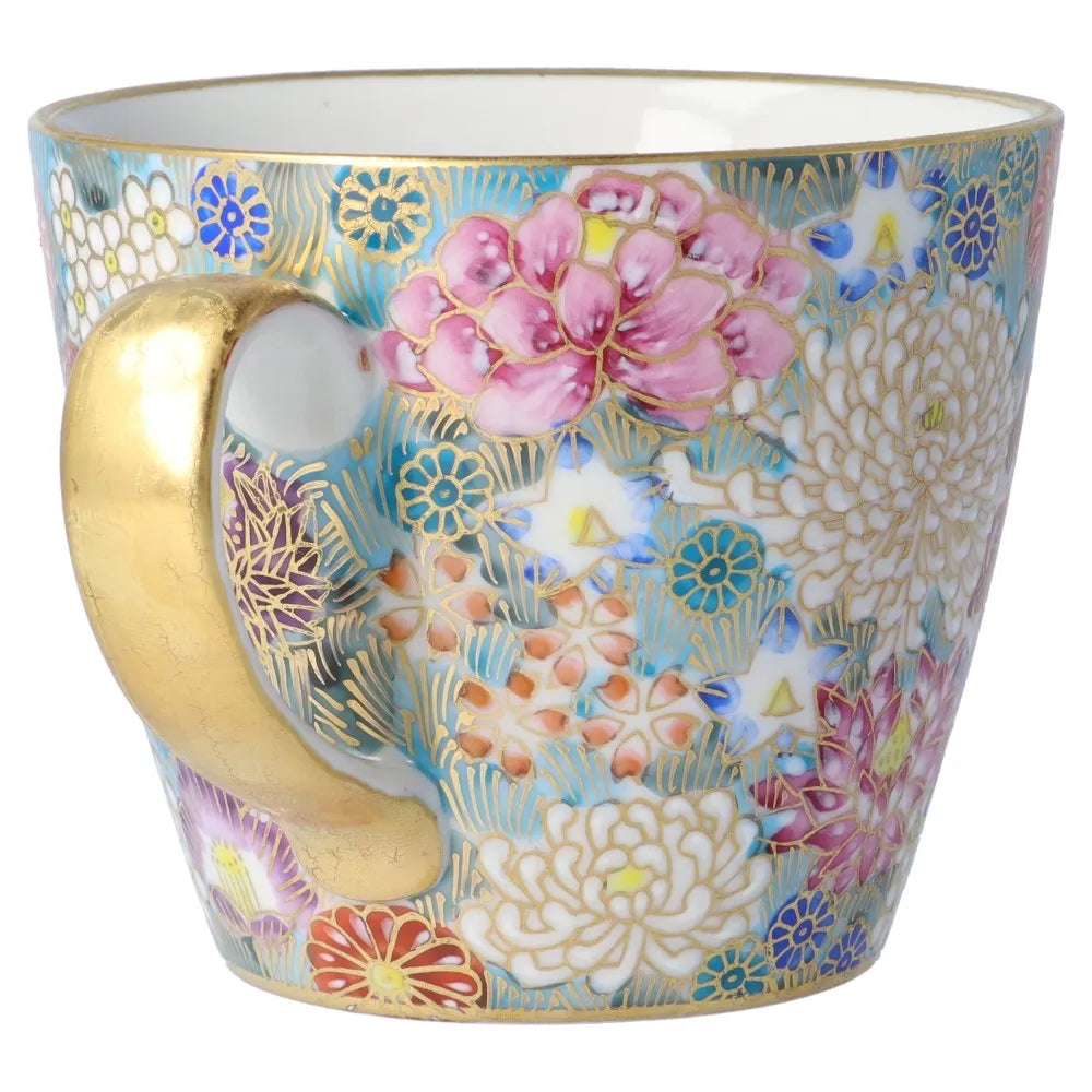 Floral tapered teacup