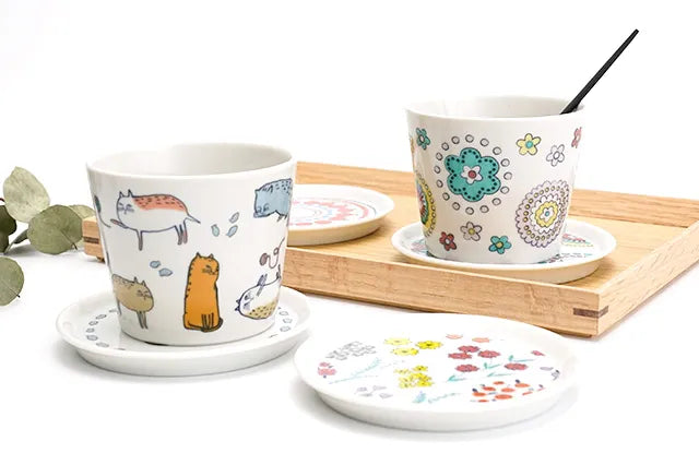 Whimsical Cup and Saucer Set