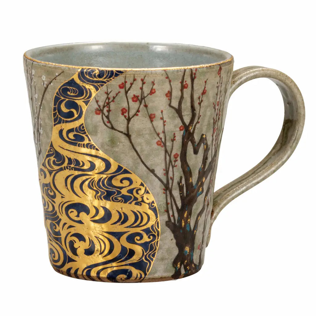 Floral and Gold Patterned Mug