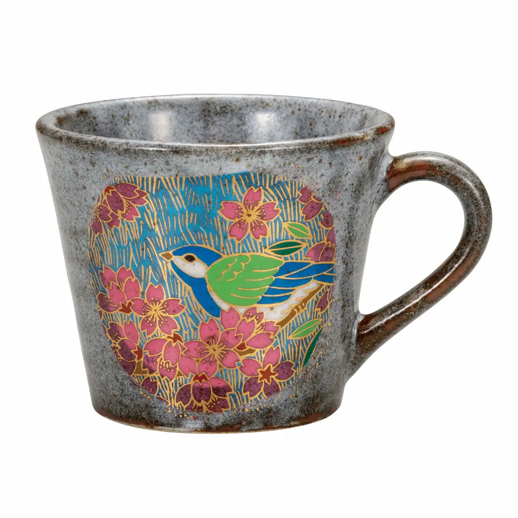 Tapered Mug with Bird Design