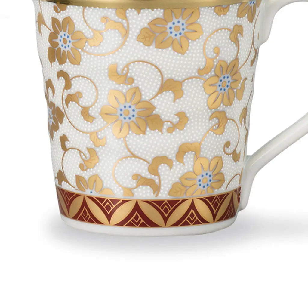 Ornate Floral Mug Pair