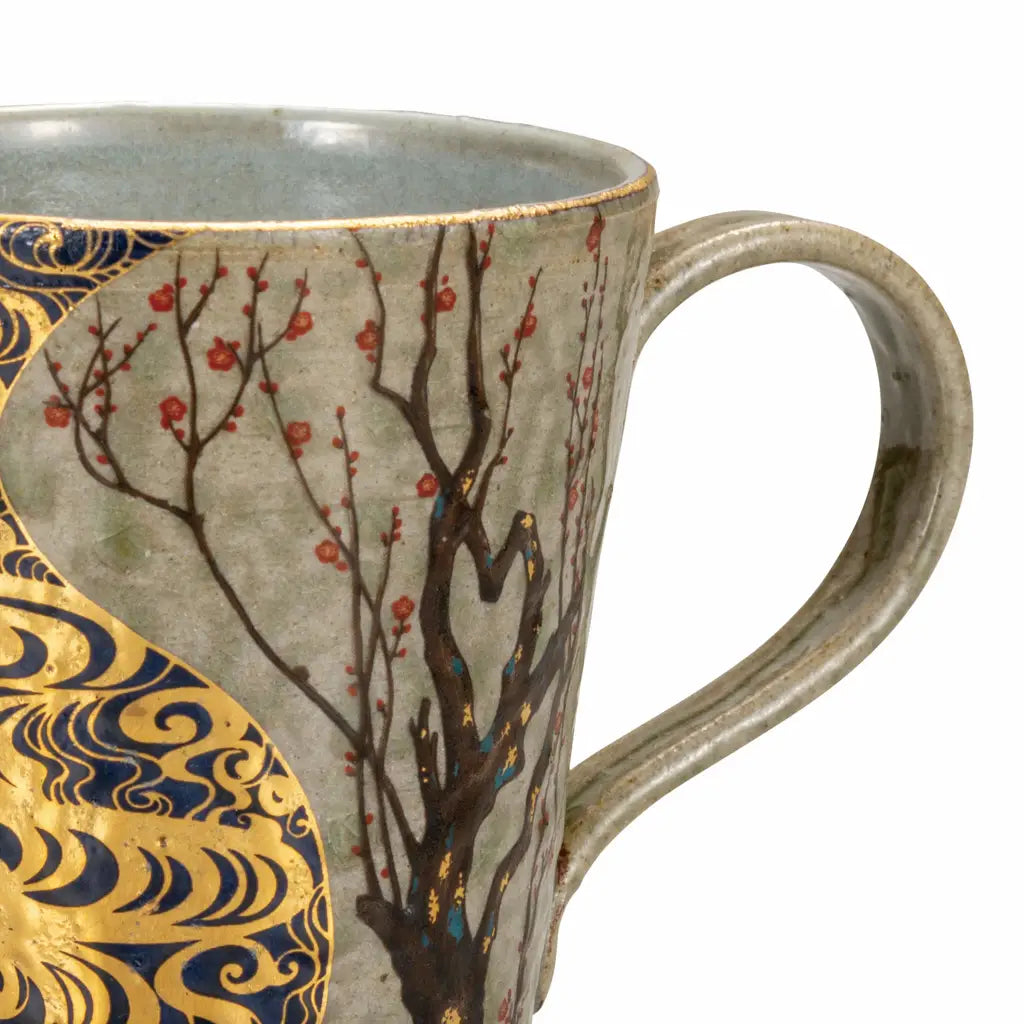 Floral and Gold Patterned Mug