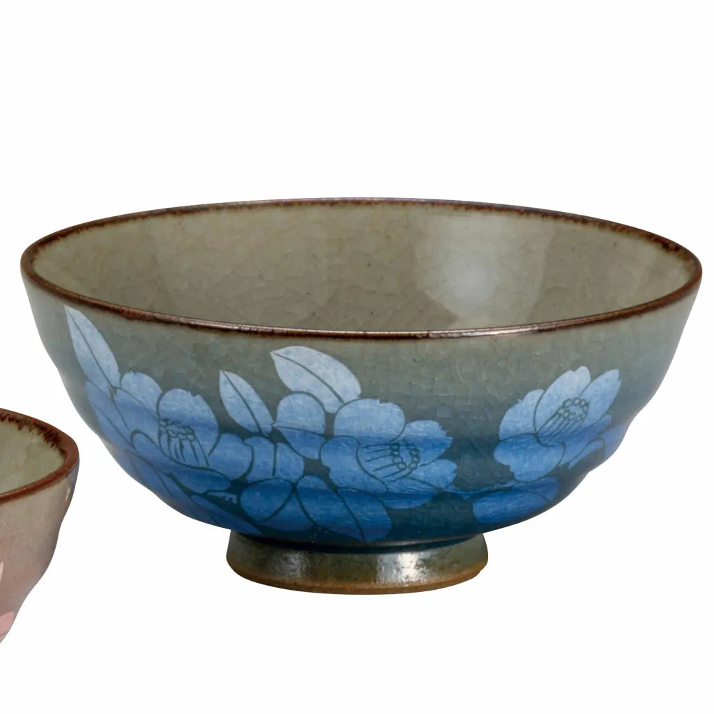 Floral tea bowls