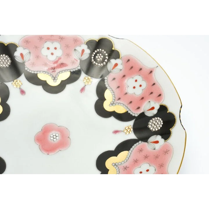 Scalloped Floral Plate