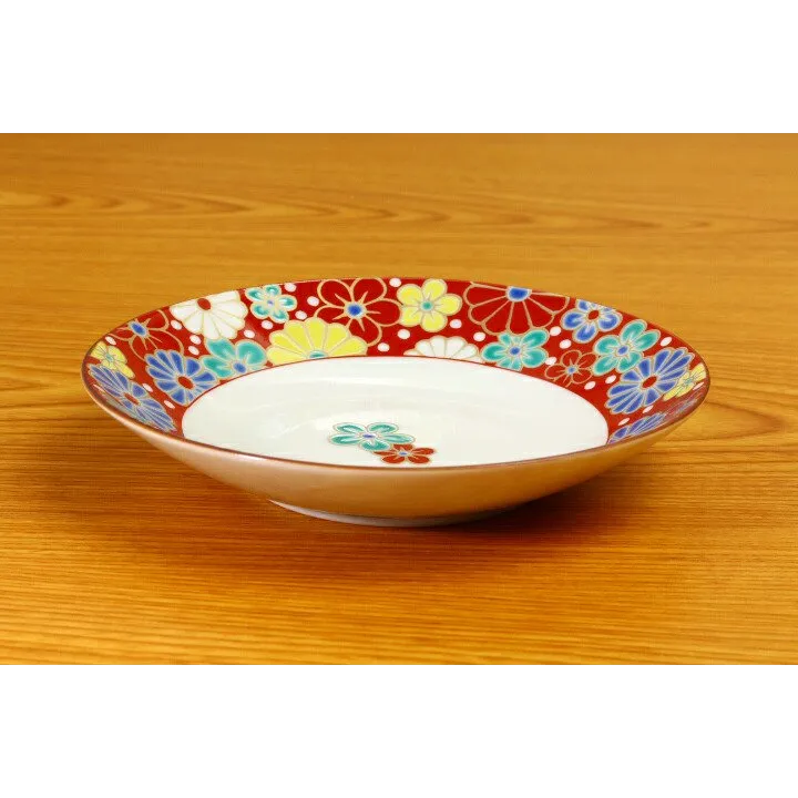 Floral rim side plate
