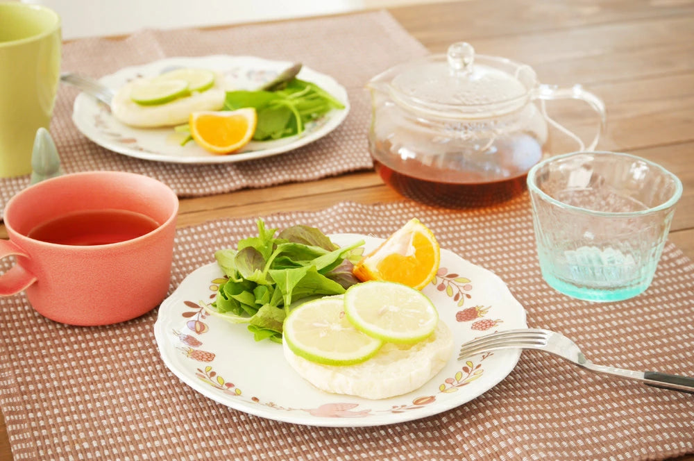 Scalloped Floral Bird Plate